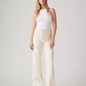 Levi's Women's Wide Leg Cream Jeans